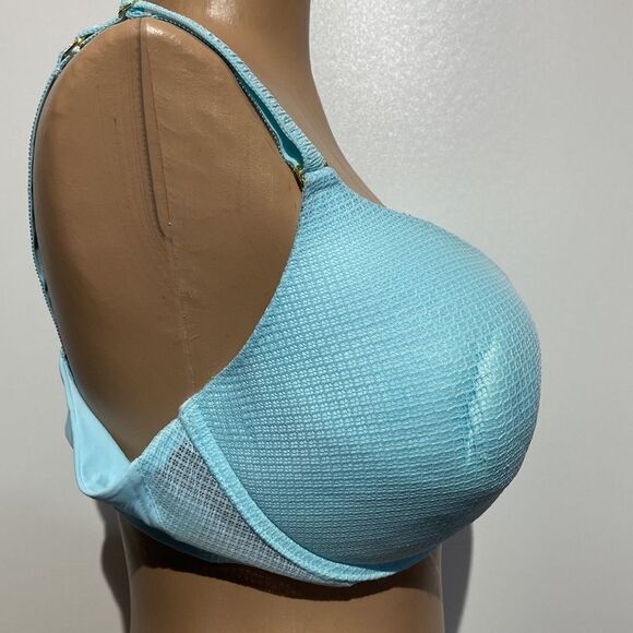 Teal Geo Mesh Push Up Bra by Secret Treasures Size 40DD - Picture 10 of 12